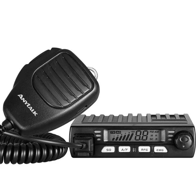 Walkie Talkie móvil CB Radio de 27MHz, AT-27S AM FM, 8W, estación transceptor con base montada en el vehículo, precio increíble, personalizado