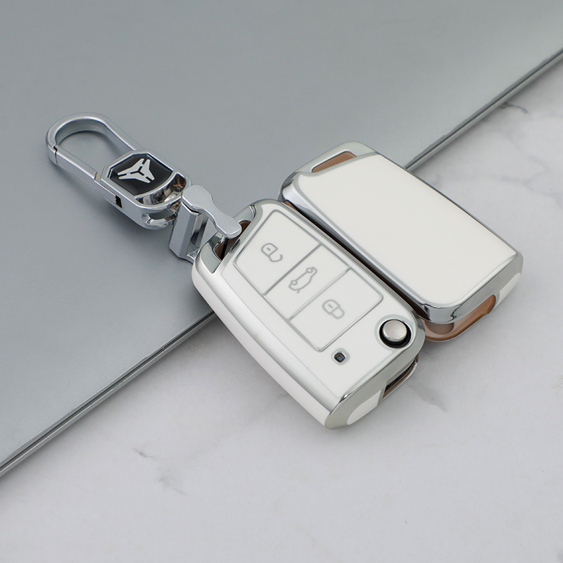 3 Button White + Key Ring