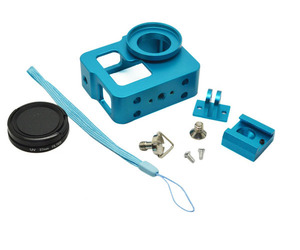 CNC nhôm hợp kim thể thao máy ảnh lồng bảo vệ cài đặt, với UV ống kính lọc cap, thích hợp cho GoPro anh hùng 4/3 +/3 - Product Image 6