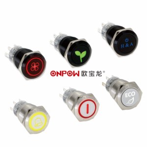Interruptor de botón con símbolo iluminado personalizado, venta directa de fábrica, fabricante, OEM,LAS1-AGQ - Product Image 1