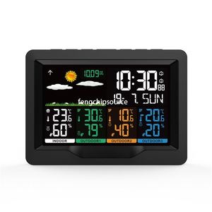 3 sensores estación meteorológica reloj temperatura y humedad misma pantalla pronóstico del tiempo reloj electrónico - Product Image 3