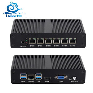 Intel 4405U sin ventilador MINI PC 6 I211 RJ45 Ethernet RS232 COM Pfsense Computadora de red 12V Firewall Soft Router LINUX - Product Image 1