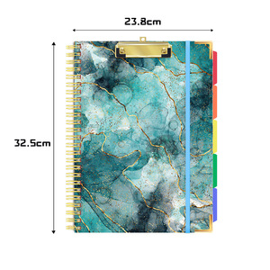 Custom Design Printed Corrugated Spiral Cardboard Clip Folio Board <strong>A4</strong> <strong>Notebook</strong> Clipboard <strong>Folder</strong> with Refillable Lined <strong>Notepad</strong> - Product Image 4