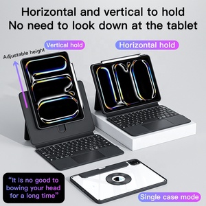 IFacemall Magic Keyboard with 360 Degree Rotating Keyboard Case for iPad Pro 12.9 Inch Air 13 2024 M2 Bluetoothsキーボードケース - Product Image 3