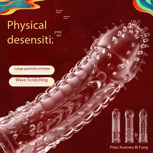 Hochela tisches wieder verwendbares Kondom-Nicht-Latex-Kristalls ilikon Gepunktetes Design Großhandel OEM/ODM Anpassbare Groß bestellungen - Product Image 2