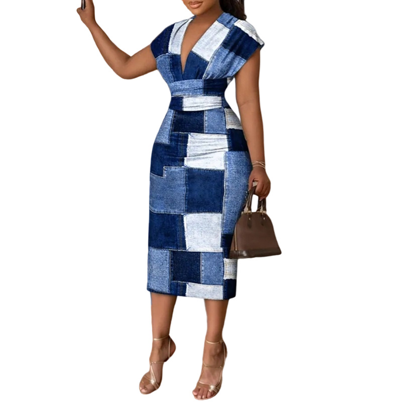 Denim Blue Print