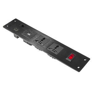 Enchufe multifunción con 1U1C y puerto de red Muebles Caja sin fondo Enchufe Interruptor de sobrecarga Enchufe de oficina oculto