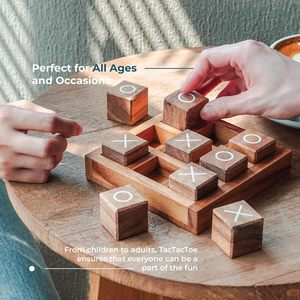 XO satranç yüksek kaliteli ahşap Tic-Tac-Toe oyuncak oyunları ebeveynler çocuklar için iki oyuncu kurulu oyunu interaktif çocuk eğlence - Product Image 3