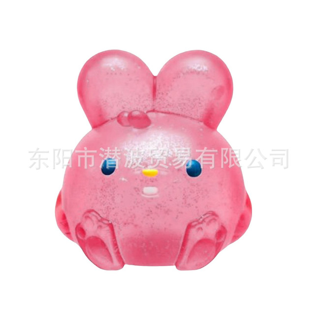 Rabbit squeeze toy-pink-color box