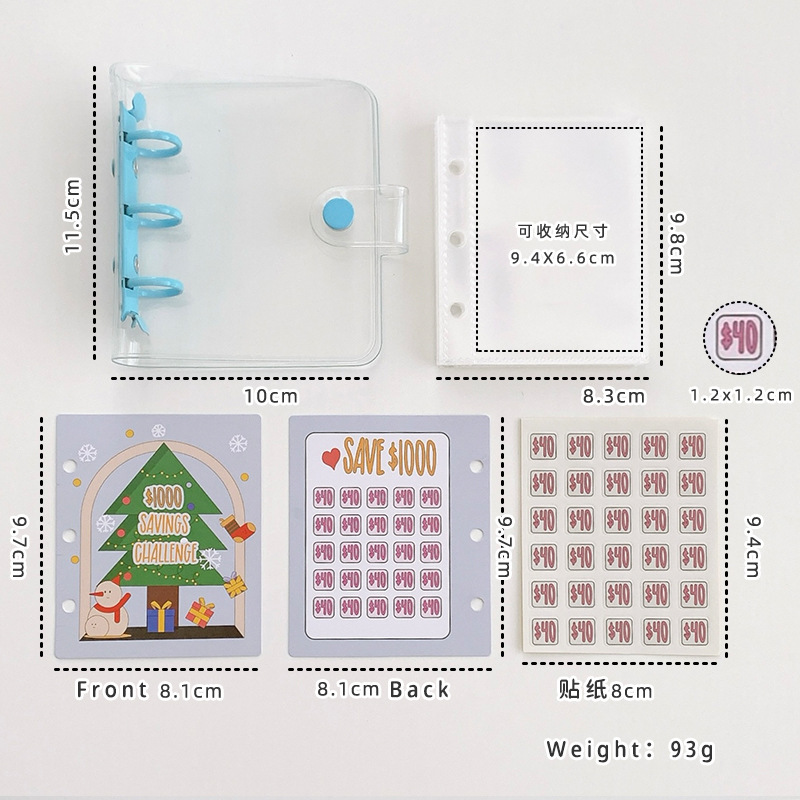 3 hoyos $1000 estilo Navidad (azul)