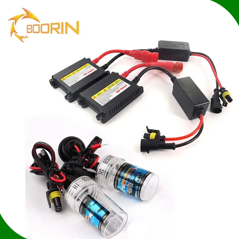 Çift hızlı başlangıç 9005 h13 hb3 d1s h11 d2s h4 hid xenon far h7 55w 35w ile araç aydınlatma sistemi, 6 12 24v araçlar araba ışıkları