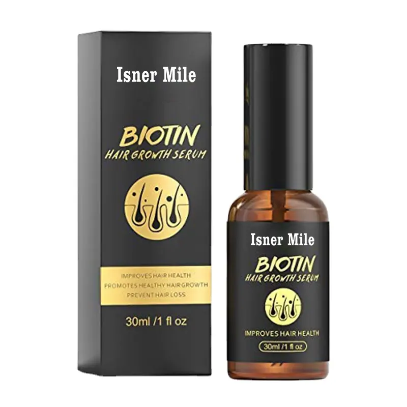 Biotin-Behandlung fördert die Stimulierung von Haarwurzeln. Ätzende Öle reparieren geschädigtes Haar wachstums serum