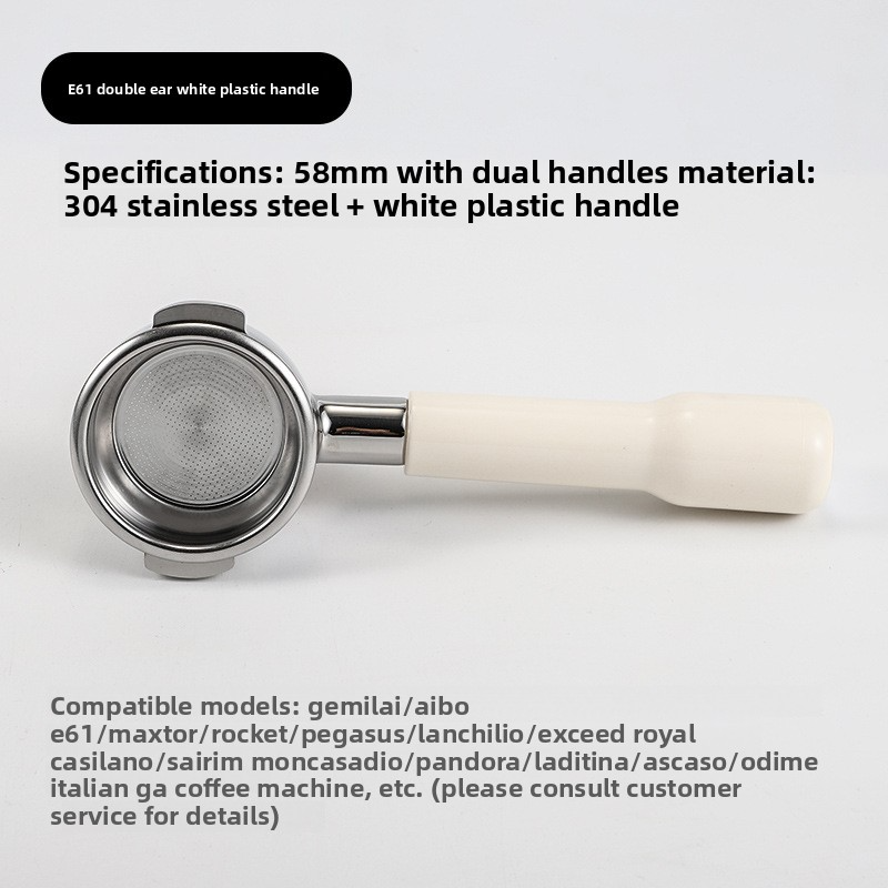 white 58mm plastic handle