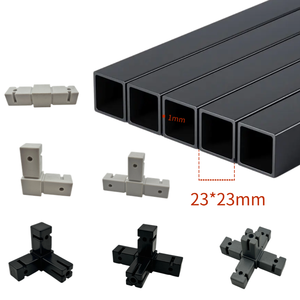 Katı kare tüp bağlayıcı 2way 3way 4way 5way 90 derece dirsek plastik boru bağlantı parçaları için kare tüpler - Product Image 3