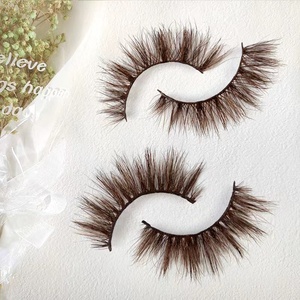 IShero Private Labels Colored 3D Mink Dark Brown <strong>Lashes</strong> Brown Strips Eyelashes - Product Image 5