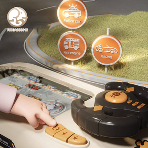 STEM Cognition子供用レーシングゲームコンソール障害物コースシミュレーションプラスチック電気自動車レーシングハンドル - Product Image 4
