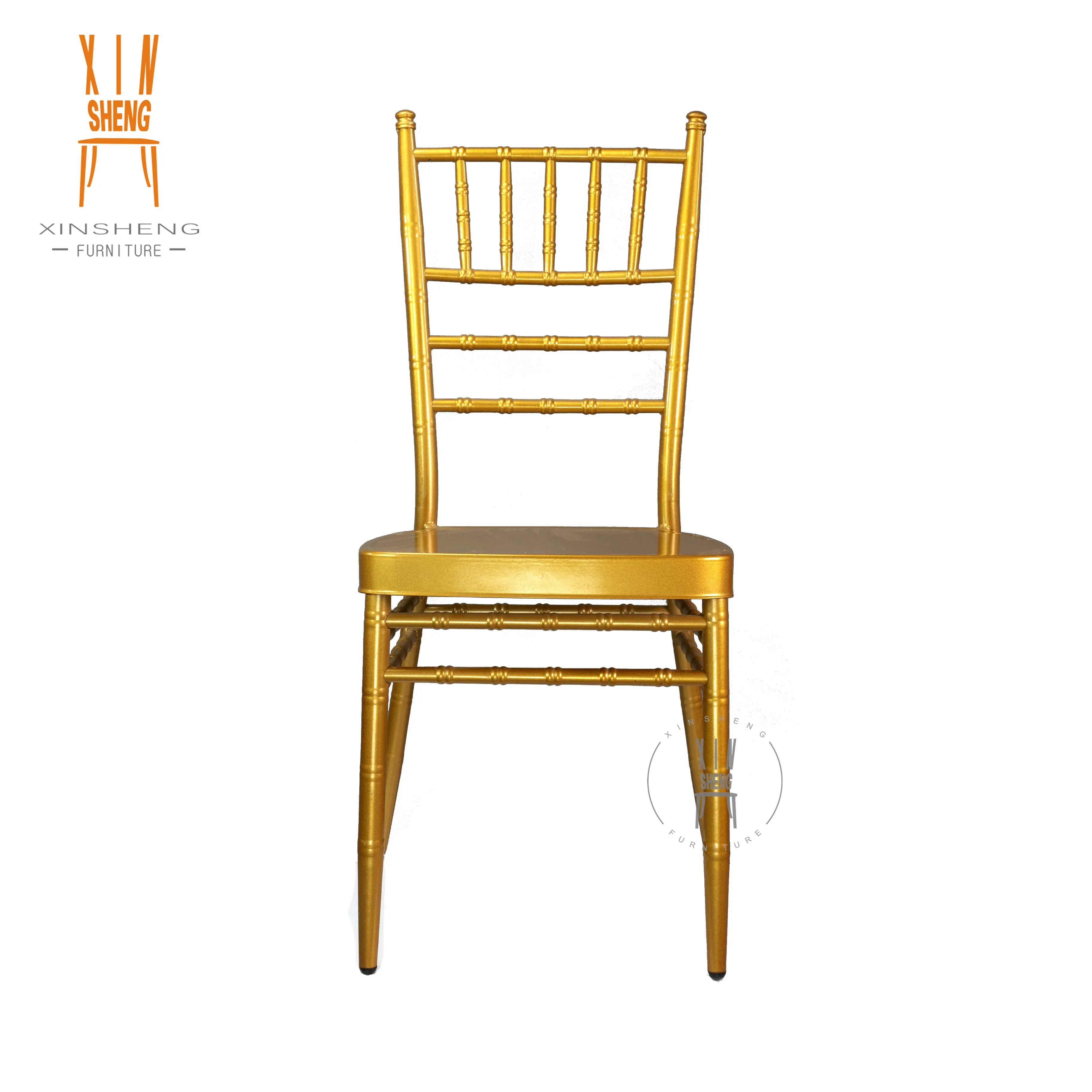 Коммерческая мебель Аренда Металлические Штабелируемые Свадебные стулья Тиффани Chiavari