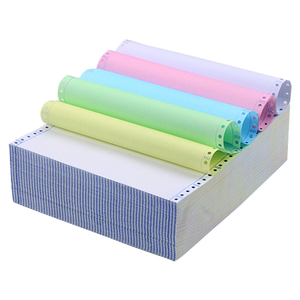 Papel de forma continua sin carbón de fábrica 9,5*11 pulgadas Papel continuo Ncr para computadora de 1 a 6 capas