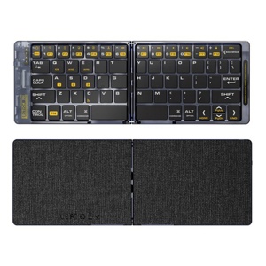 Mini teclado de tijera inalámbrico ergonómico de 65 teclas, Interfaz de ordenador plegable USB para proyección de estilo inglés de Windows