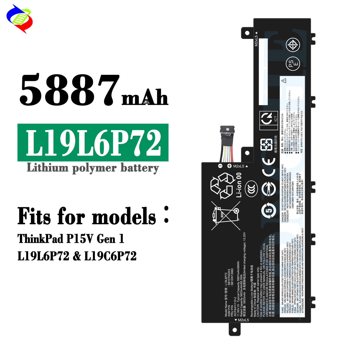Pour Lenovo ThinkPad Pl5V Gen 1L19L6P72 L19C6P72