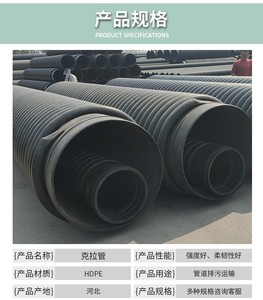 Mükemmel teklif 200 Sn8 HDPE takviyeli sarma boru tipi B gömülü drenaj tüpleri - Product Image 4