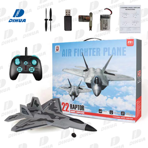 F22ファイターモデルRC飛行機飛行機2.4Ghz3CHリモートコントロールグライダー飛行機おもちゃ子供のための簡単な制御 - Product Image 1