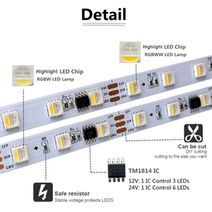 ไฟเส้น LED 12V 24V 24V LED SM16703 TM512AC DMX512 UCS512 TM1814 FW1834 - Product Image 2