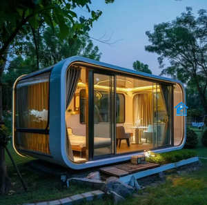 Structure de cadre en acier préfabriquée de maison de capsule spatiale de luxe 11.5 et matériel de panneau "sandwich" pour la station touristique de magasin ou chez l'habitant - Product Image 5