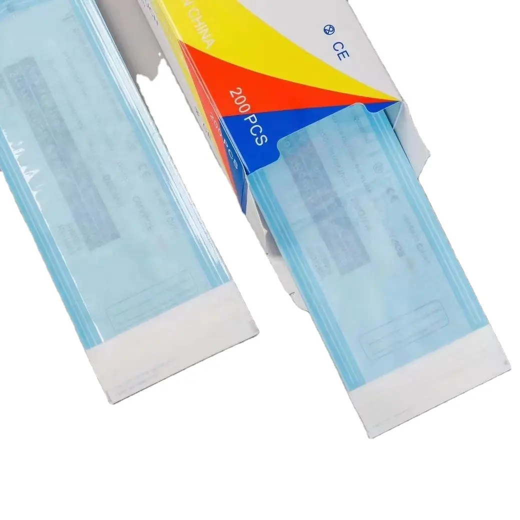 Blauw Film Papier En Plastic Sterilisatie Verpakking Pouch Zelfklevend Seal Met Indicator
