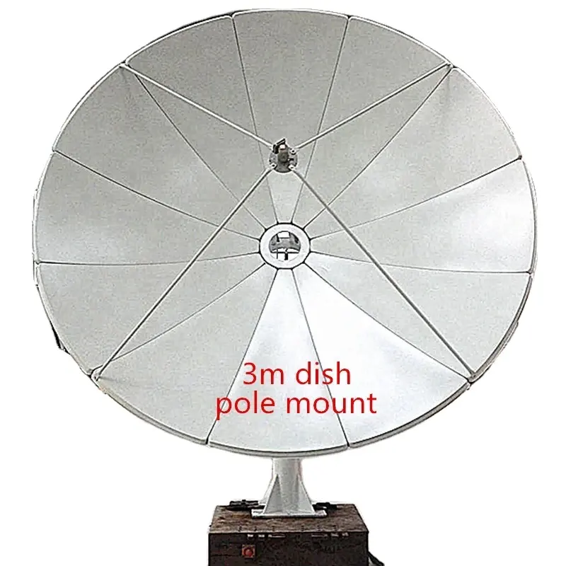 Precio de fábrica 4,5 m 450cm VSAT c banda ku tv vía satélite plato de la antena motorizada