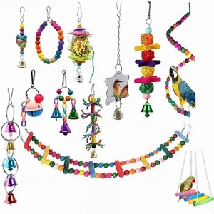 ชุดของเล่นนกแก้วหลายชิ้นของเล่นสำหรับห้อยลูกปัดหลากสี - Product Image 4