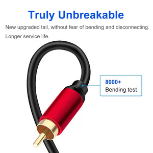 2RCA <strong>2</strong> <strong>RCA</strong> AV Male to 2RCA <strong>2</strong> <strong>RCA</strong> AV Male Stereo Audio Digital Coaxial <strong>Splitter</strong> Adapter Cable - Product Image 3