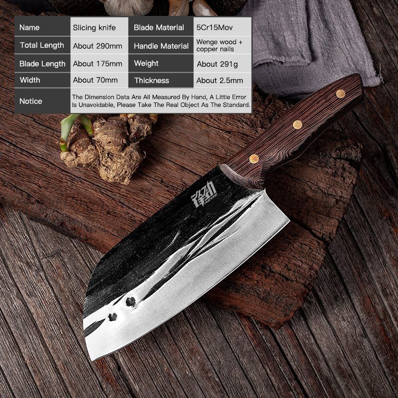 Manufacturers Full Tang Slicing Knives Big Boning Butcher Knife Handmade Hammered Forged Kitchen Chef Knife