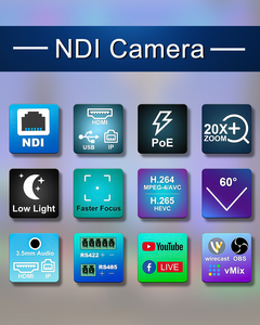 Комплект фотоаппаратов FoMaKo NDI PTZ 20X оптический зум BN402 HDMI PTZ камера и контроллер клавиатуры PTZ комплект - Product Image 6