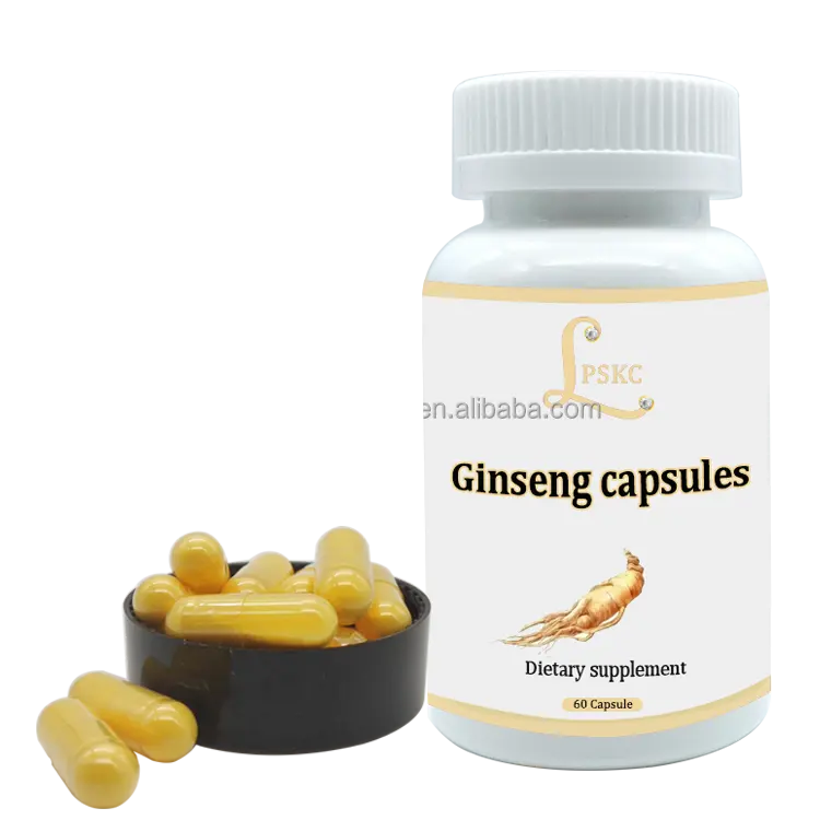 100% Topkwaliteit Rode Ginseng Capsule Voor Man Ginseng Wortel Extract Zachte Capsules