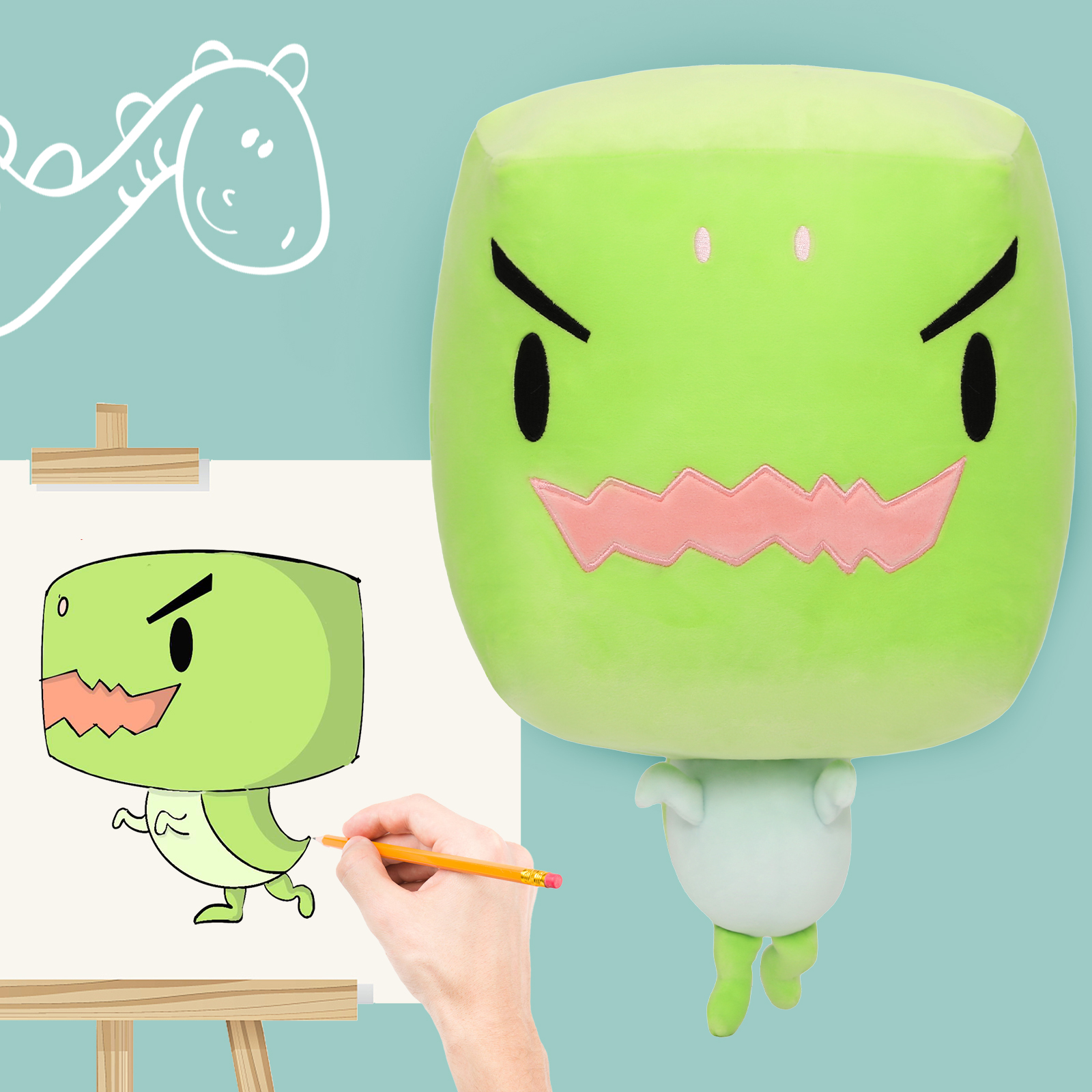 Square Dinosaur Plush Toy