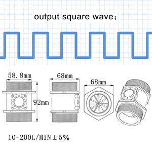 BSP G2 OEM Customizable Hall <strong>Sensor</strong> Meter 10-200L/min Liquid Flowmeter - Product Image 6