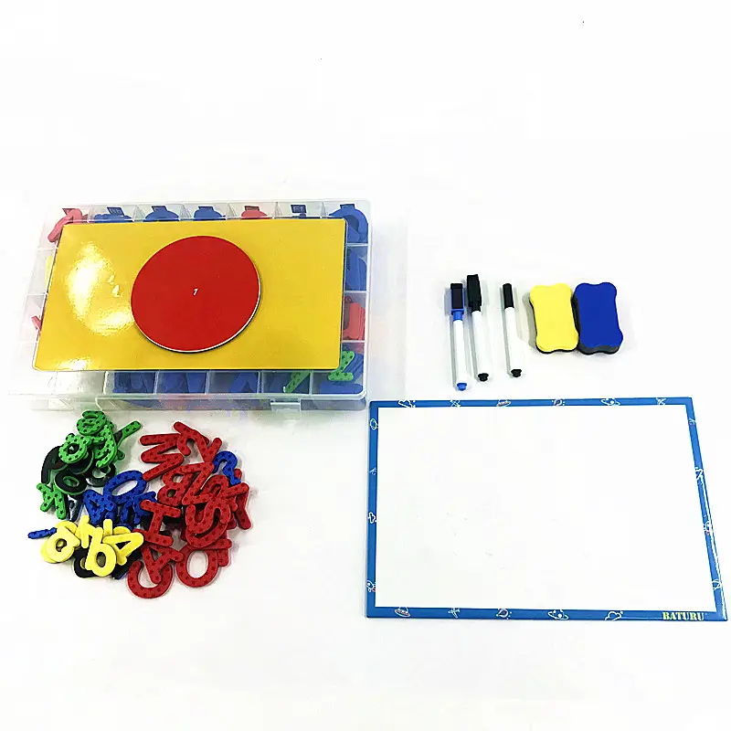 Kit de tablero magnético de doble cara, letras magnéticas de espuma del alfabeto de alta calidad