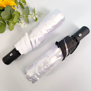21英寸自动POE EVA透明3折雨伞现代设计，带手动控制金属框架，用于赠品 - Product Image 1