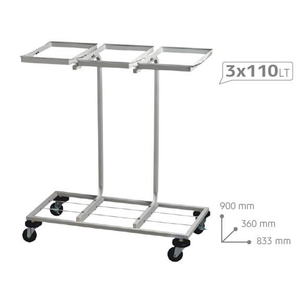 Jh-mech cỏ ngoài trời lá Túi chủ với lá máng kim loại 39 gallon dây rút điện thoại di động thép không gỉ túi rác chủ - Product Image 2