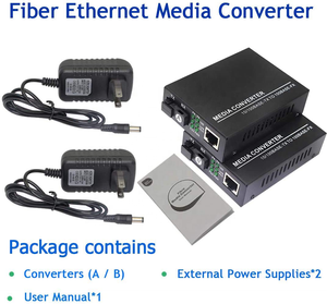 Glasfaser-Ethernet-Medien konverter Single-Mode 10/100Base-TX zu 100Base-FX RJ45 zu SC-Glasfaser-Transceiver Bis zu 25km (1 Paar) - Product Image 6