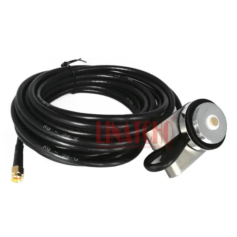 Connettore SMA 5 metri RG58U cavo NMO Antenna per auto staffa di montaggio in acciaio inossidabile