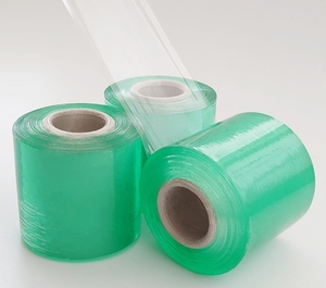 สีที่กําหนดเองใสใสอาหารเกรดหด LDPE PVC PE ม้วนกาวบรรจุภัณฑ์ยึดแพคเกจฟิล์มห่อพลาสติก - Product Image 3