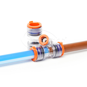 HDPE LSZH Micro connettore condotto giunto 12/10mm transizione trasparente usato Telecom FTTH cavo sotterraneo che soffia in fibra di rete accoppiatore - Product Image 5