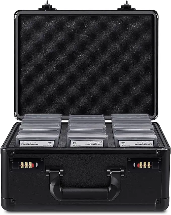 Алюминиевый ящик для хранения EVA с пластиковой частью, используемый для защиты спортивных карт и сбора пластин, индивидуальный Футляр для карт