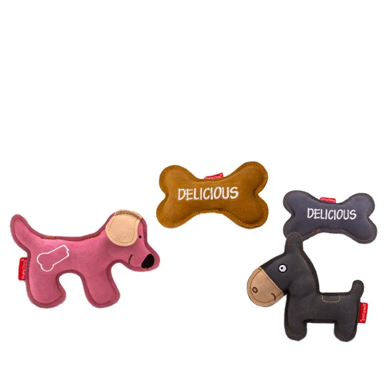 Mainan Hewan Peliharaan Anjing Besar Tahan Gigitan Anjing Kecil Persediaan Hewan Peliharaan Mainan Anjing Kulit Sapi