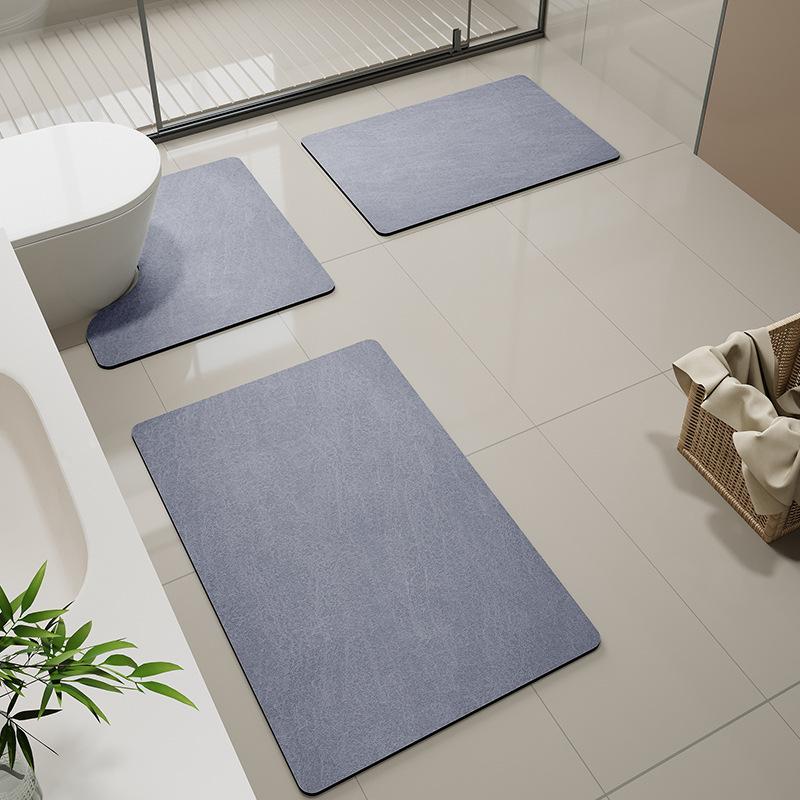 Housse de siège de toilette en velours coloré - Bleu marine minimaliste