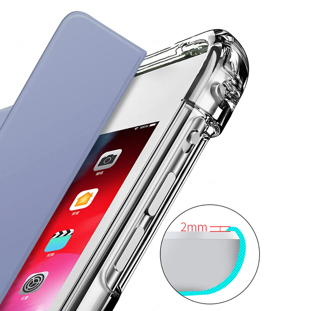 Sarung untuk Ipad Mini 4 Capa Silikon Lunak Sangat Tipis HD Penutup Bawah Kristal untuk iPad Mini 5 Sarung Funda 2019 Tidur Pintar