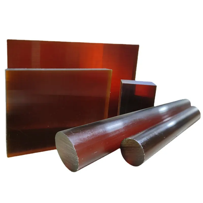 High Heat-resistant Amber Pei Plastic Rods Advanced Engineering Plastic Black Ultem Pei Bar Dia 6mm To 140mm