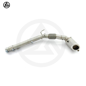 CSZ High Performance Stainless Steel Catted Downpipe for VolkSwagon VW GOLF8 GTI Catted Downpipe <strong>Header</strong> With OPF Heat Shield - Product Image 2